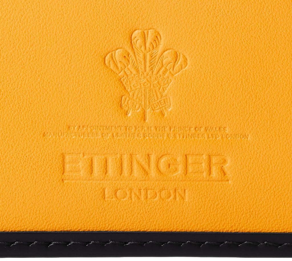 Bifold Wallet BH141JR BridleHide Calf Leather [Ettinger] Black/Yellow [Item]