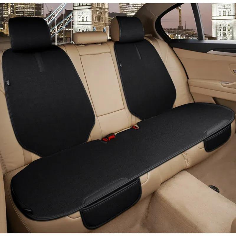 Comfortable Linen Car Seat Cover Cushion Anti Scratch Automotive Seat Protector Cushion Auto Seat Pad Universal for Sedan Suv