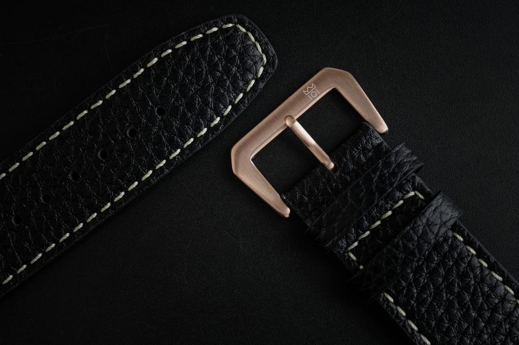 НОВАЯ модель наручных часов Hyakuichi с водонепроницаемостью 100 м, хронографом, дисплеем даты, розовым золотом, углеродно-черным кожаным ремешком [HYAKUICHI 101]