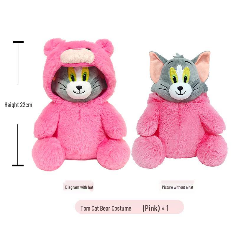 Оригинальная плюшевая кукла Warner Brothers Том и Джерри Супермен Том Кот в костюме динозавра