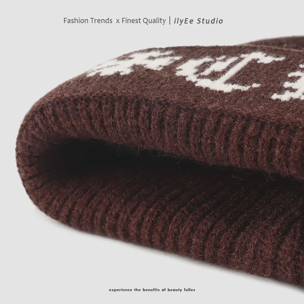 Women's Warm Knitted Wool Hat with Earmuffs for Autumn and Winter - Korean Style, Versatile, Large Head Circumference