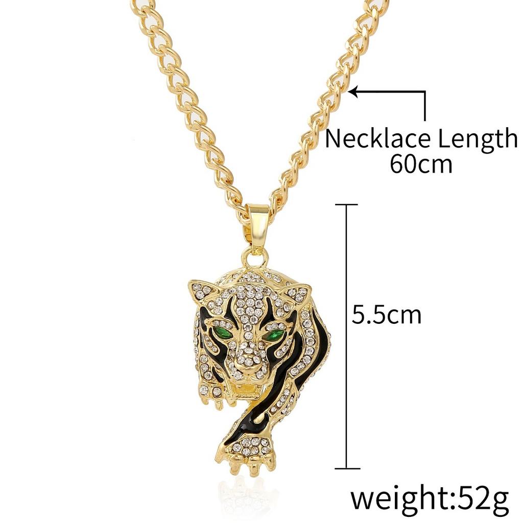 Necklace for Women Hip Hop Hipster Accessories Gold Necklace Lightning Clown Leopard Boxing Gloves Letter Hip Hop Necklace Elegant Necklace