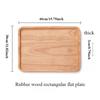 Wooden Dish Decor Tray Japanese Tableware Solid Wood Plate Fruit and Hotel Barbecue and Wooden Dining Plate Rubber Wooden Tray