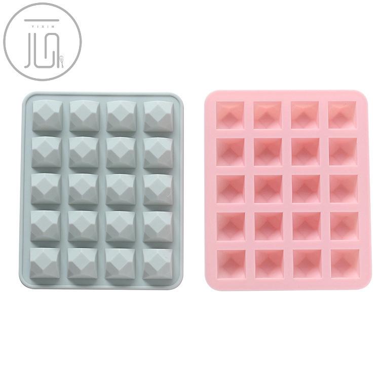 20 сеток, силиконовая ромбовидная форма, решетка для льда, мешок для льда, квадратный кубик льда, форма для кубиков льда, коробка для льда, форма для льда