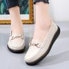 New Genuine Leather Beans Shoes for Spring and Autumn, Versatile Women's Shoes for Casual Single Shoes Without Tiring Feet, Soft Soles