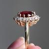 New Stylish Ruby Diamond-Set Ring: Elegant Ladies' Fashion Jewelry for Weddings