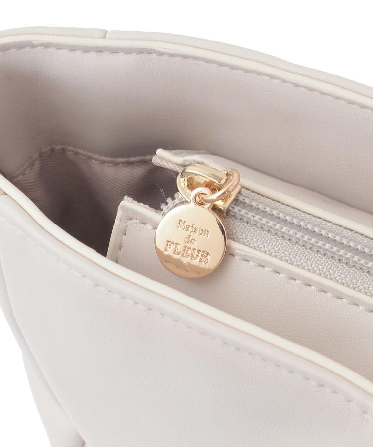 Maison de FLEUR Ribbon Quilted Light Size 08000792600 Carry-On Tote, Pink, F,