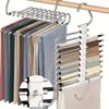 1 шт. Выдвижная вешалка для брюк из нержавеющей стали, складная многофункциональная многослойная вешалка для домашнего хранения и сушки одежды