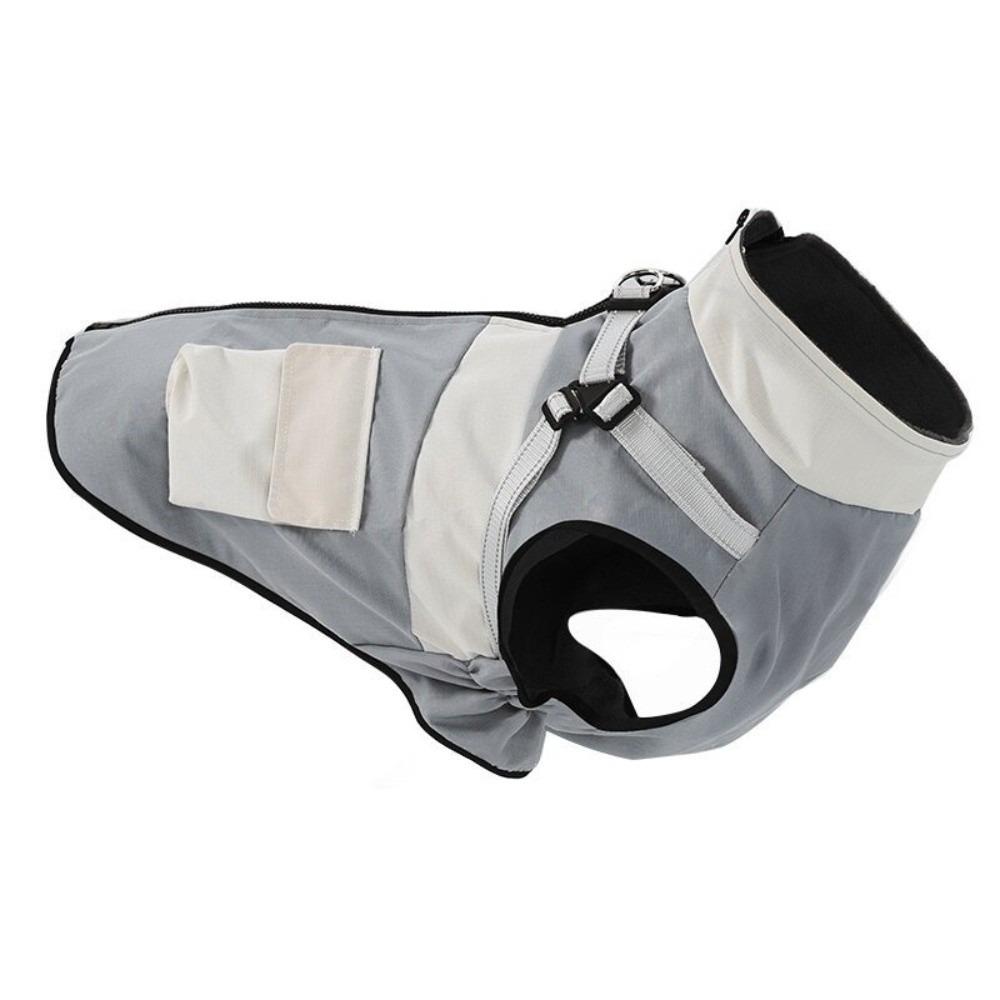 with Harness Dog Cotton Clothes Waterproof Pet Down Coat Fashion Dog Vest Jacket Daily Wear