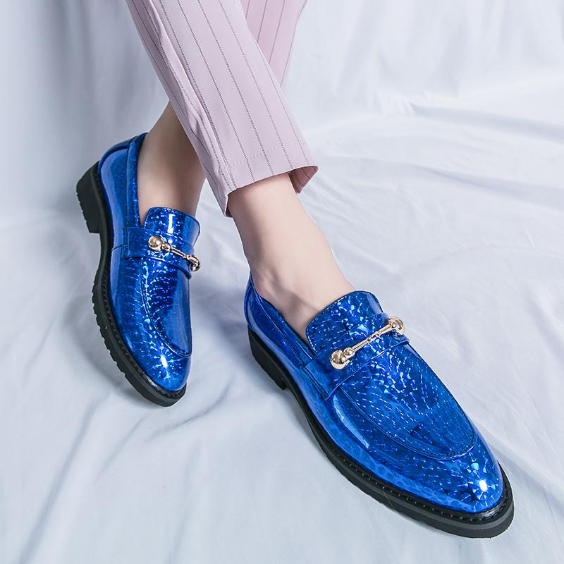 Модные роскошные глянцевые туфли из лакированной кожи с концентрическими кругами, деловые туфли, элегантные туфли без застежек, свадебные туфли