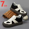Man Cow Leather Sneakers Elevator Shoes Height Increase Insoles 7CM Leather Shoes for Men Casual Tall Lift Sports