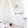 Childrenswear 2Pcs Wooden Eyelashes DIY Kids Bedroom Living Room Decal Wall Sticker Decoration