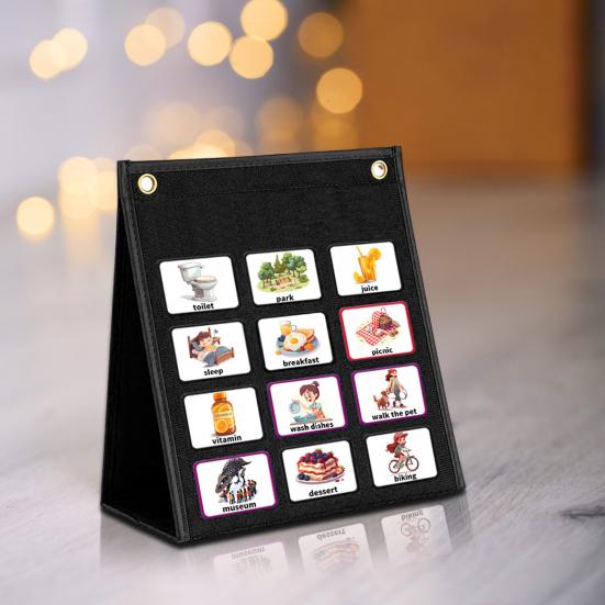 1 комплект, детское визуальное расписание, 2-в-1, инструмент для ежедневного рутинного обучения, складной детский визуальный график для домашней школы