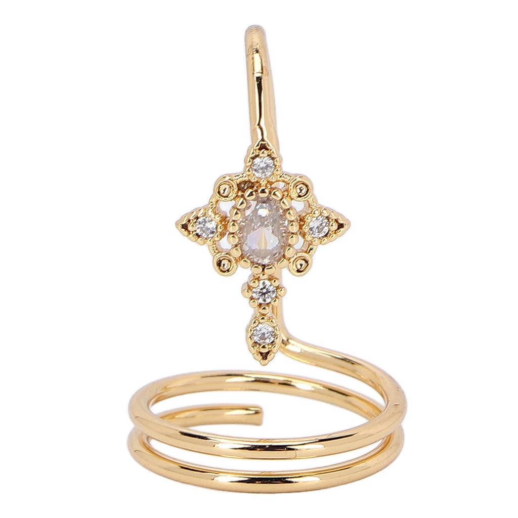 Women Finger Nail  Electroplated Copper Fashionable Fingernail Rings Nail Art Accessory