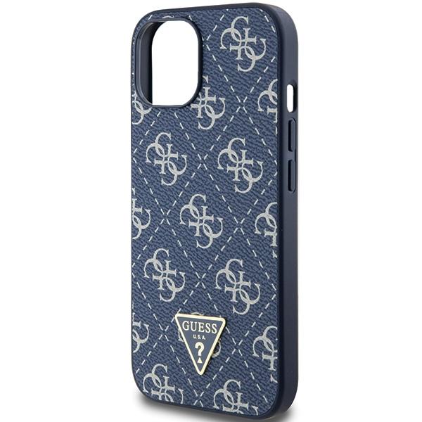 Etui do iPhone 15 Plus Guess Hardcase Triangle Logo Niebieskie