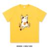 Kawaii Cat Men's T-Shirt 100% Cotton Oversized Chibi Kitten Graphic Tees for Men Cute Animal Lover Japanese Streetwear