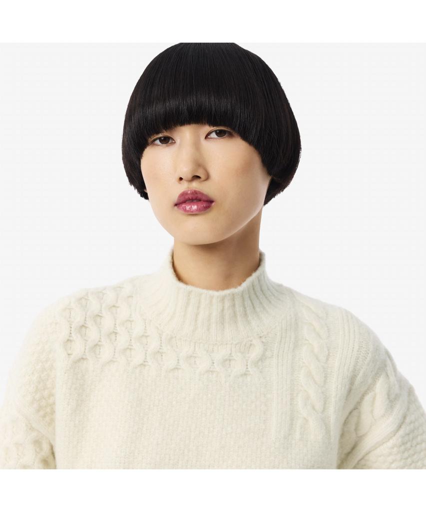 LACOSTE Women'S Aran Cable Turtleneck Pullover Af3974-55N Xfj
