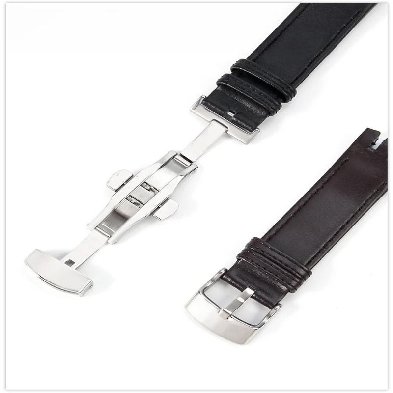 Натуральная кожа для Swatch YTS401/402/409/713 YTB400 Ремешок для часов с штифтом/складной пряжкой Браслет Аксессуары для часов 20 мм
