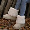 2024 зимние женские сапоги замшевые терморукавчики сохраняют тепло до середины голени зимние сапоги женские удобные на платформе женская обувь размер 42