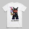Bad Bunny милый принт Новый унисекс футболка унисекс с круглым вырезом 100% хлопок короткий рукав Y2k оверсайз популярная модная футболка подарки для фанатов