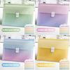 Gradient Color 13 Layer Folder Large Capacity Student Test Paper Storage Bag  Office
