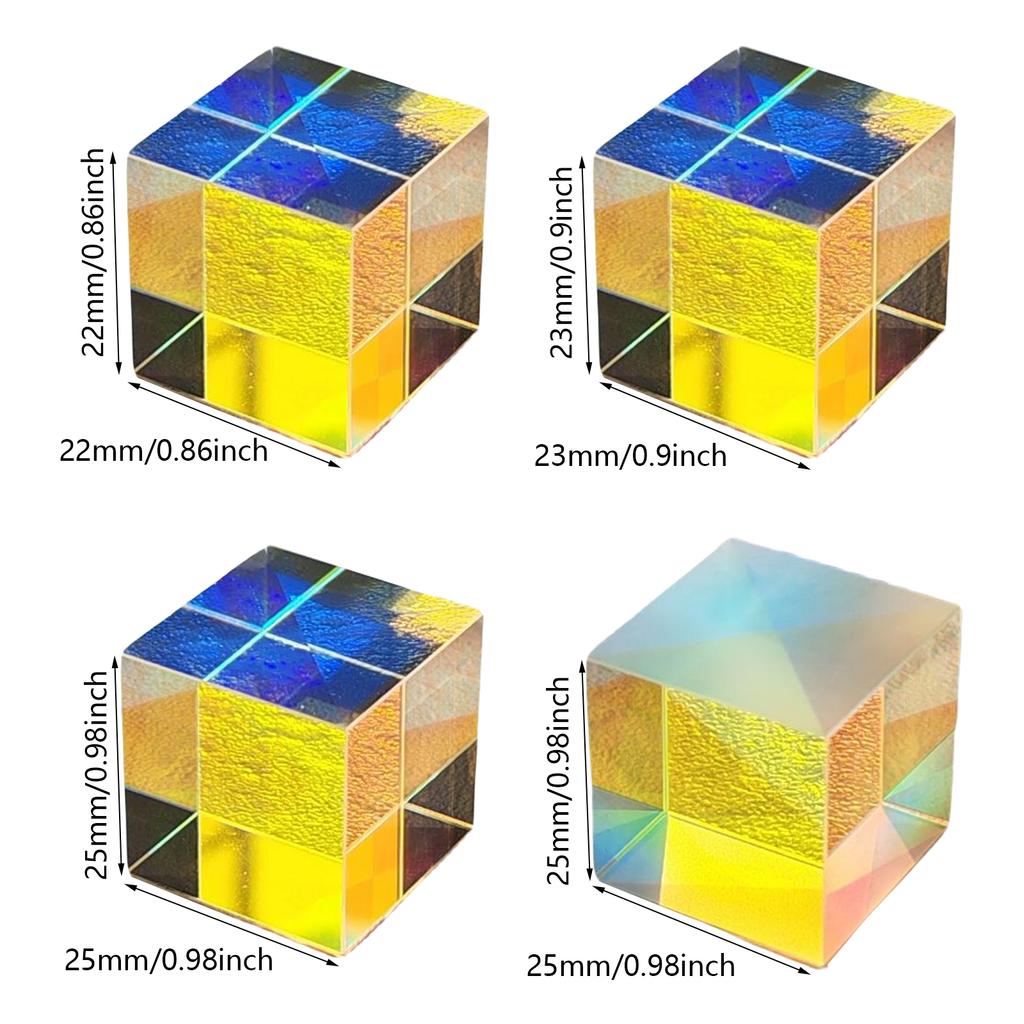 Стеклянный куб дихроичная призма X куб настольное украшение стеклянная призма для разделения луча и аксессуары для фотографии световой декор