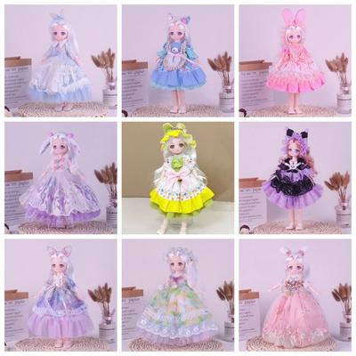 Съемная шарнирная кукла 30 см BJD Кукла Игрушка Привлекательные глаза Кружевная кукла-принцесса DIY Нарядная игрушка
