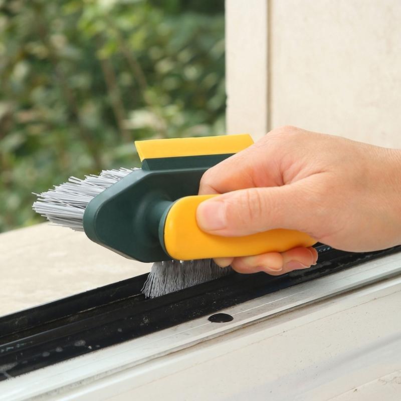 Многоповерхностная чистящая щетка V-образной формы с узкой щетиной для швов плитки, углов душа, труднодоступных мест, эффективный скраббер