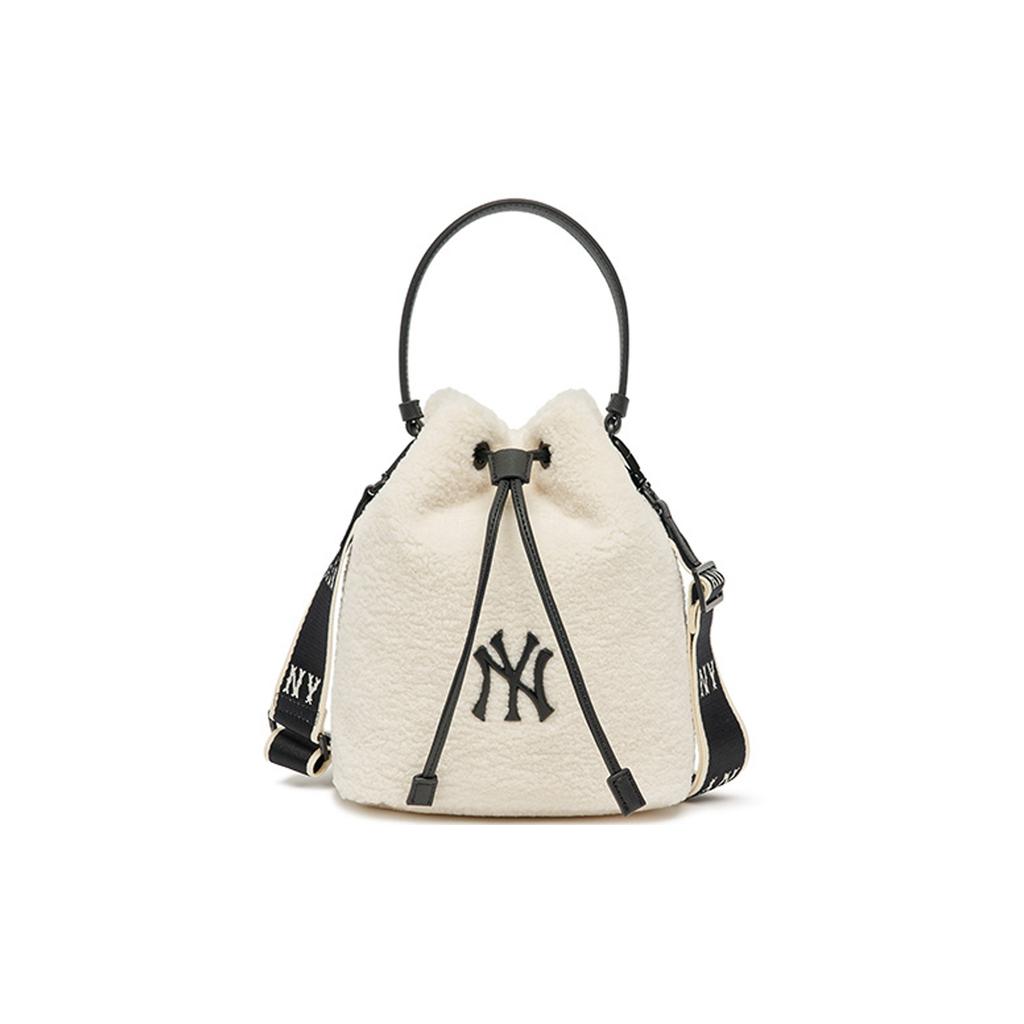 MLB Polyester Bucket Bag, Handbag, Shoulder Bag, Crossbody Bag Small Unisex Black White 3ABMS0626-50CRS