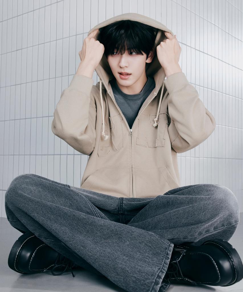 COVERNAT Ring Thread Wide Denim Pants Blue Green