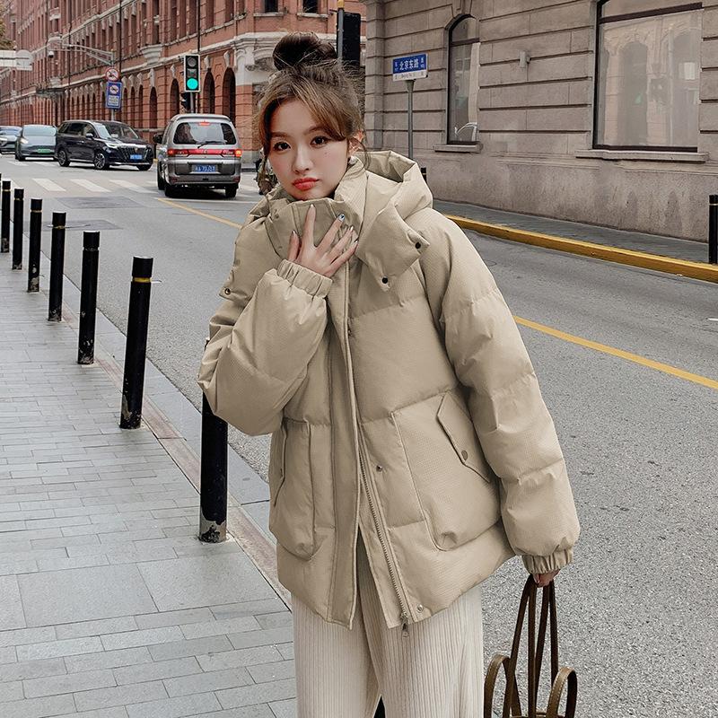 Green 90 white duck down jacket women's winter 2024 new small short hooded thickened fried street