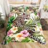 Пододеяльник Леопард Дикий Принт Гепарда Постельное Белье Для Мальчиков Девочек Тропические Пальмовые Листья Цветочный Пододеяльник Односпальный Кинг-сайз