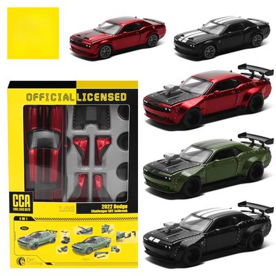Крутой шикарный автомобиль 1/36 Dodge Challenger SRT Hellcat собранная модифицированная игрушечная модель автомобиля литая сплав миниатюрная коллекция подарок