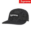 Б/у джинсовая кепка-карго Supreme с лазерной гравировкой "Черная"