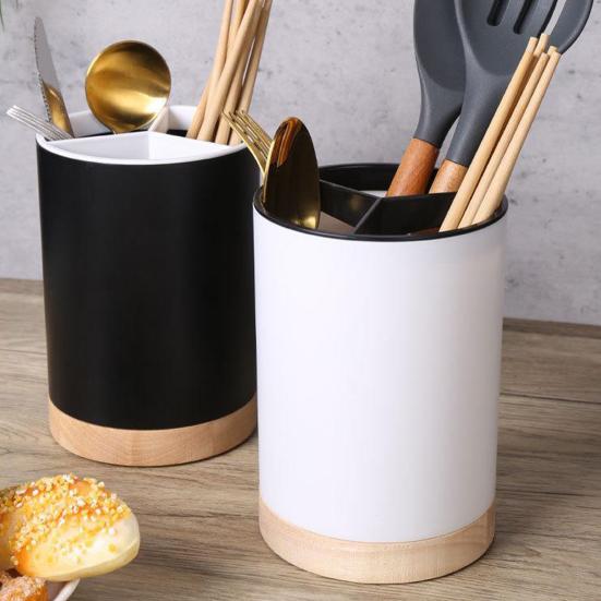 Tableware Storage Container Detachable Kitchen Supplies Lightweight Forks Spoon Cutlery Storage Organizer Practical Store Drainage Hole
