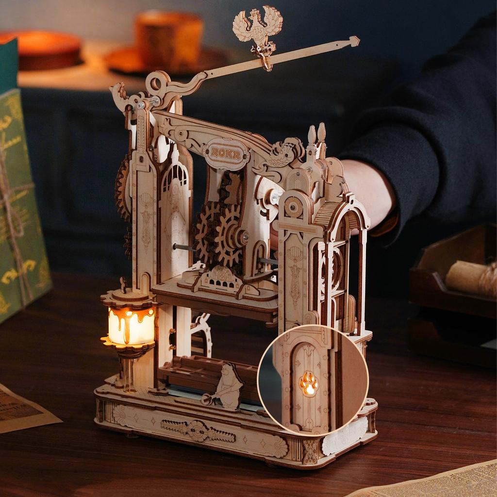ROKR Classic Printing Press Mechanical 3D Wooden Puzzle LK602