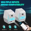Sanyun SW209 36W Computer Gaming Speakers with 3 EQ Modes Dynamic 3D Surround RGB Compatible with White (Game/Movie/Music), Sound, 24-bit DAC,