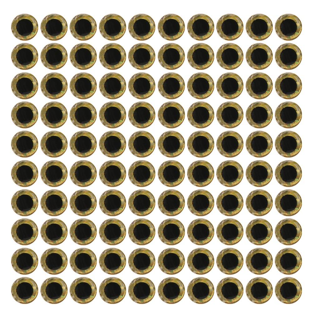 300PCS 10mm Fly Tying Eyes Vivid Colors Artificial Fish Eyes Fishing Lure Eyes For Fly Tying