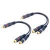 EIGHTNOO RCA-разветвитель 2 RCA "папа" на 2 RCA RCA Аудио RCA для Кабеля, Кабелей, 21,5 см, "мама", Кабель, Видео, Аудио, Позолоченные Штекеры, Динамиков,