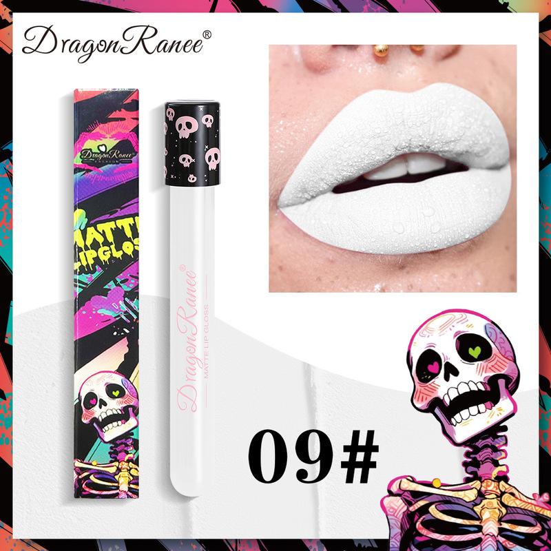 12 Color Halloween Lip Gloss Makeup Black Green Purple Lipstick Christmas Tint Moisturizer Waterproof Matte Lipstick Lip Pigment