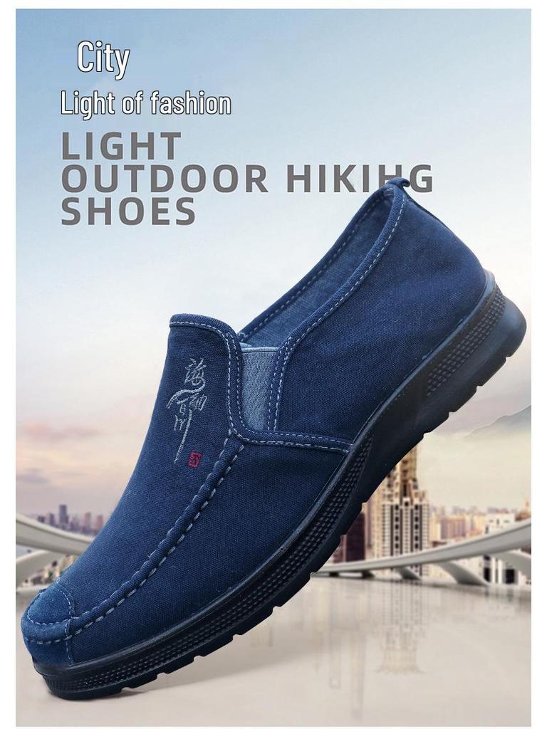 Мужские весенние парусиновые туфли из полиуретана 2025 года - Дышащие повседневные кроссовки