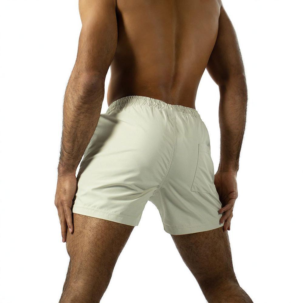 Мужские повседневные спортивные брюки, летние шорты из ледяного шелка, быстросохнущие, для фитнеса, бега, трендовые шорты из трех частей