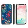 Красочные цветочные листья для Apple iPhone 11 12 13 Max Mini 7 8 X XR XS Pro Plus черный роскошный силиконовый мягкий чехол для телефона