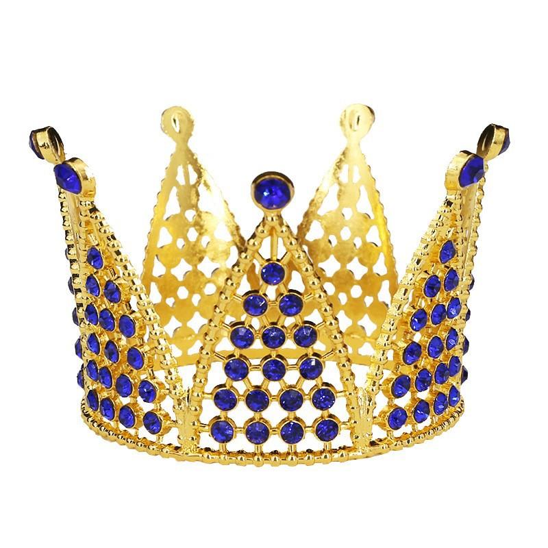 Корона для вечеринки, дня рождения, выпечки, украшения, шоу, детские аксессуары для волос, свадебные аксессуары, круглая тиара, сплав, стразы, корона