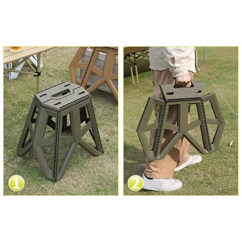 Портативный складной табурет на открытом воздухе, конструкция с высокой несущей ручкой, прочный мини-стул, табурет для рыбалки, квадратный табурет, табурет для кемпинга