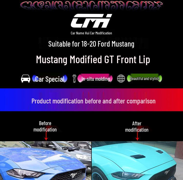 Передний сплиттер и комплект обвеса из углеволокна для Ford Mustang GT (2018-2020)