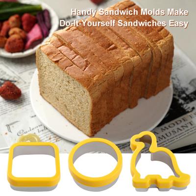 Форма для резки сэндвича, креативное сердце, звезда, круглая квадратная форма динозавра, форма для выпечки блинов, пищевой нелипкий тостовый хлеб из нержавеющей стали