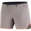 SALOMON Elastic Waist Mid Rise Three Quarter Casual Shorts Women Shorts Brown C24377