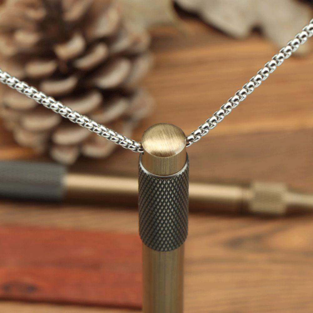 Vintage Fountain Pen 0.5mm Necklaces Fountain Pen Personality Mini Pocket Pen  Birthday Gifts