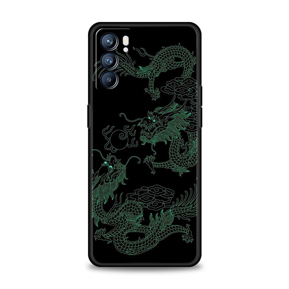 Модный чехол для телефона с драконом для Oppo Find X5 A54 A53 A52 A9 2020 A15 A95 A16 A76 A74 A12 Reno7 SE Reno6 Pro Plus 5G, мягкий чехол из ТПУ